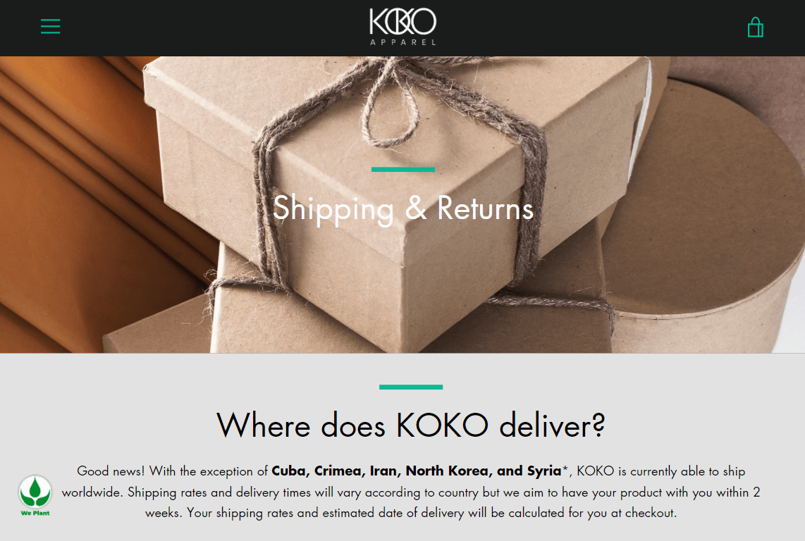 KOKO FAQ page